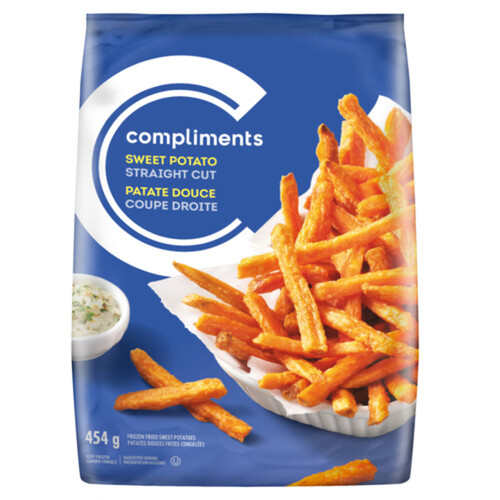 Compliments Frozen Straight Cut Fries Sweet Potato 454 g