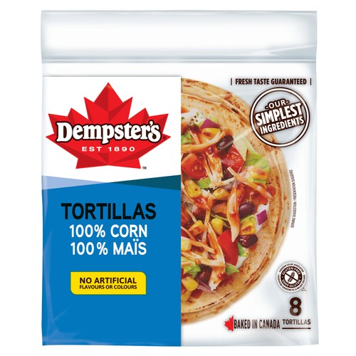 Dempster's 100% Corn Tortillas 6-inch 8 Pack 240 g