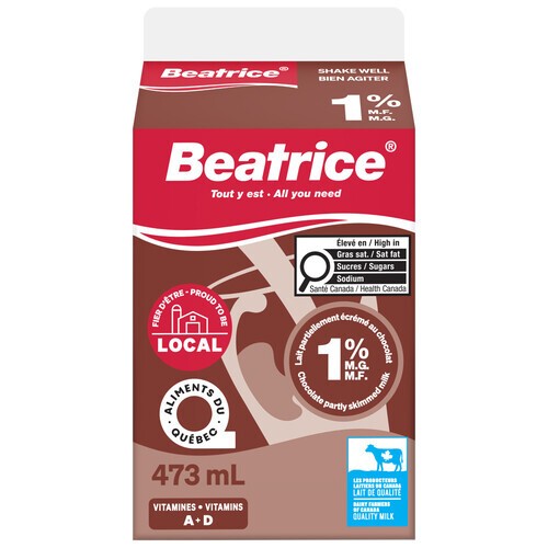 Beatrice 1% Milk Partly Skimmed Chocolate 473 ml