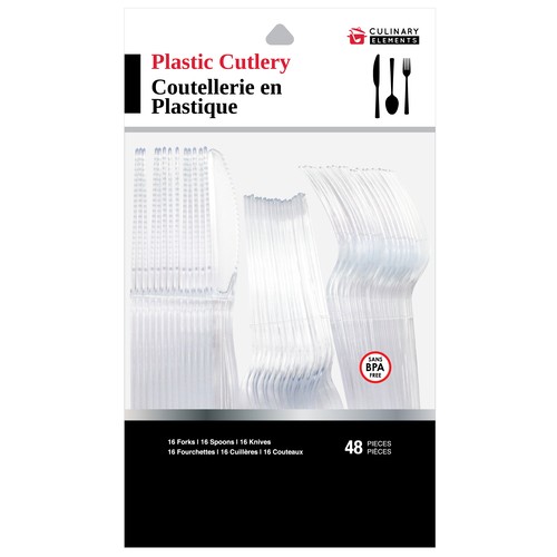 Culinary Elements Plastic Cutlery 48 Piece Pack