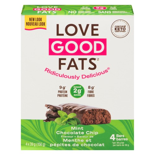 Suzie's Good Fats Keto Bar Mint Chocolate Chip 4 Pack 156 g