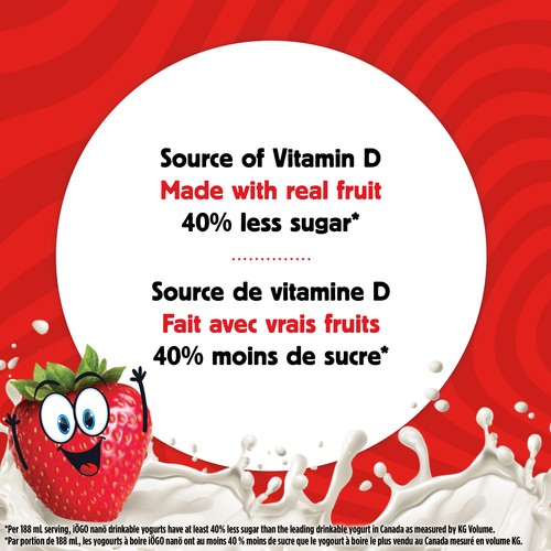 iÖGO nanö 1% Drinkable Yogurt Strawberry 6 x 93 ml