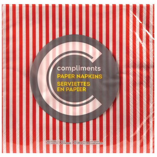 Compliments Summer Paper Napkins 3-Ply 20 Sheets