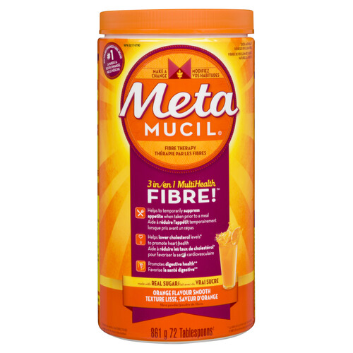 Metamucil Smooth Texture Fibre Supplement Orange 861 g