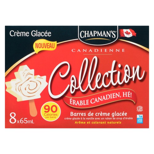 Chapman's Ice Cream Bars Canadian Maple, Eh! 8 x 65 ml