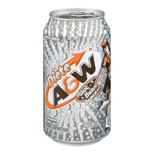 A&W Caffeine-Free Diet Soft Drink Root Beer 355 ml (can)