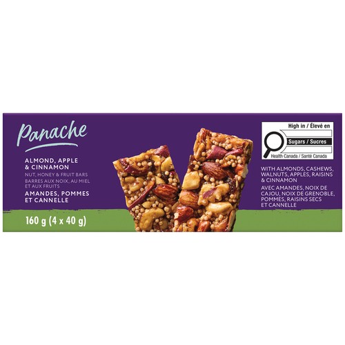 Panache Bars Honey Fruit Apples Cinnamon & Sultanas 4 x 40 g