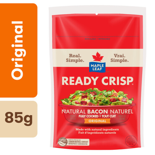 Maple Leaf Ready Crisp Fully Cooked Natural Bacon Bits 85 g