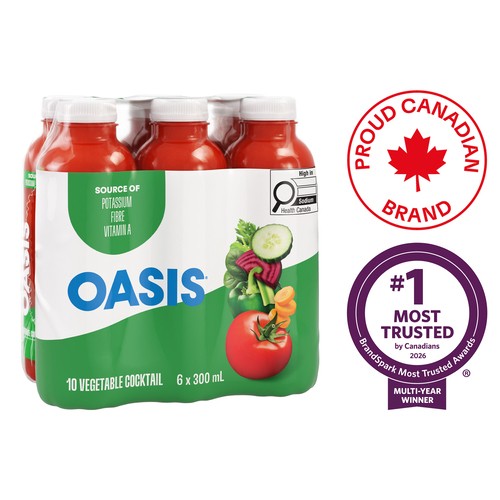Oasis Cocktail Ten Vegetables 6 x 300 ml (bottles)