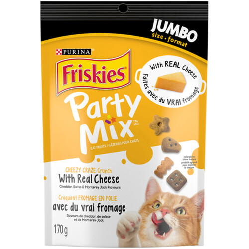 Friskies Party Mix Cat Treats  Cheezy Craze Crunch  170 g