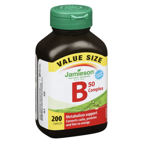 Jamieson Vitamins B50 Complex Caplets Value Size 200 Count Voilà