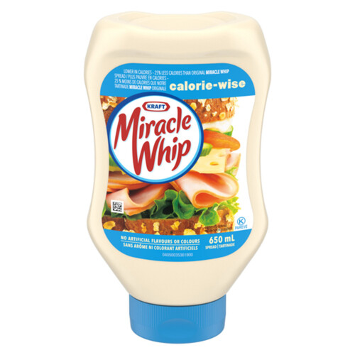 Miracle Whip Calorie Wise Spread Easy Squeeze 650 ml