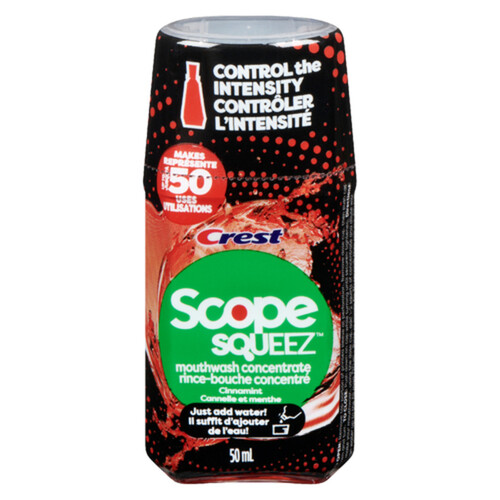 Crest Scope Sqeeze Mouthwash Concentrate Cinnamint 50 ml