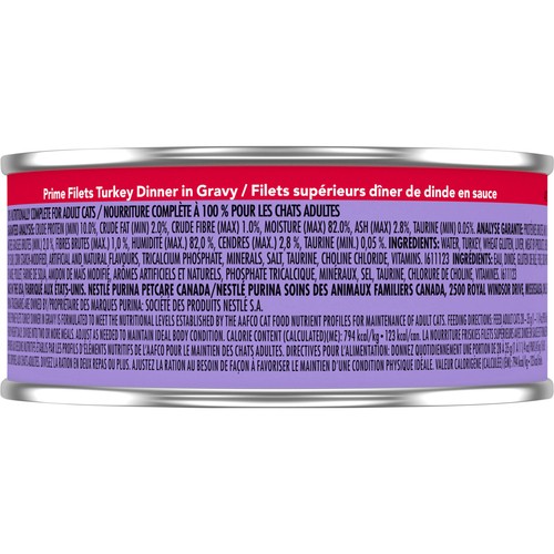 Friskies Wet Cat Food  Prime Filets Turkey Dinner in Gravy 156 g