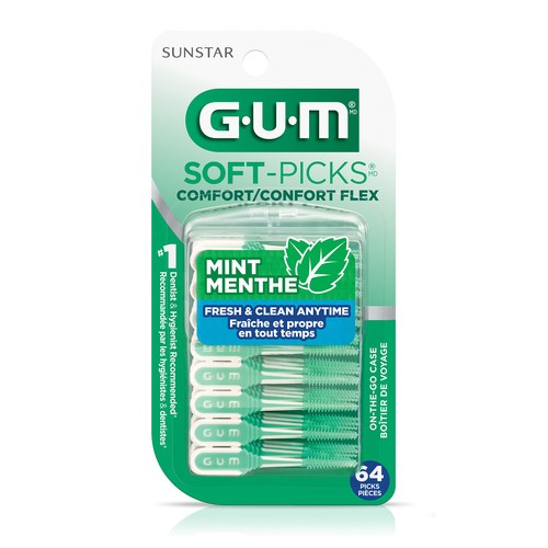 GUM Soft-Picks Dental Picks Comfort Flex 64 Count