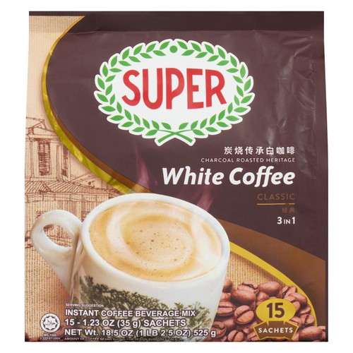 Super 3 In 1 Instant Coffee Mix White 15 x 35 g