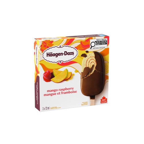 Häagen-Dazs Ice Cream Bars Mango Raspberry 216 ml