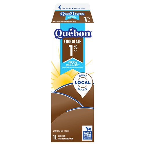 Quebon 1% Chocolate Milk Sugar Reduced 1 L