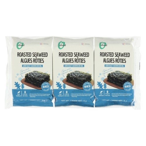 Chungjungone O'Food Vegan Roasted Seaweed Snack Low Sodium 3 x 5 g