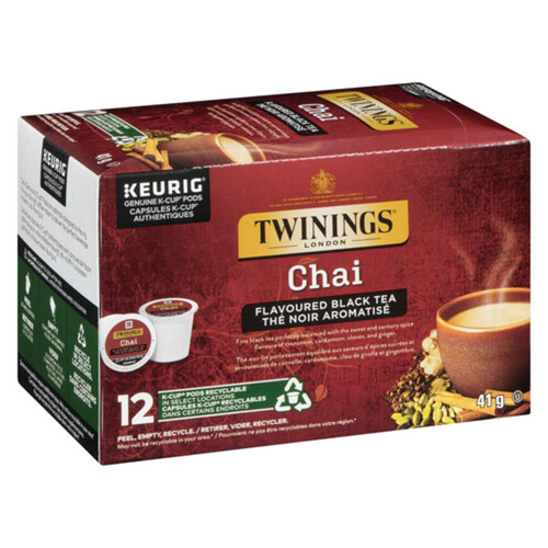 Twinings Black Tea Chai K-Cup Pods 21 K-Cups