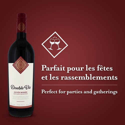 Double Vie Vie Red Wine 12% Alcohol Oakyard Selection 1 L (bottle)