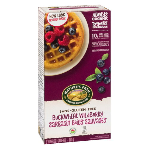 Nature's Path Organic Frozen Waffles Buckwheat Wildberry 210 g