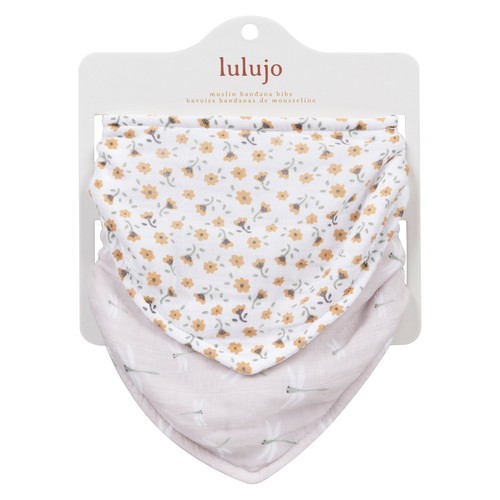 Lulujo Muslin Bibs Assorted 2 Pack
