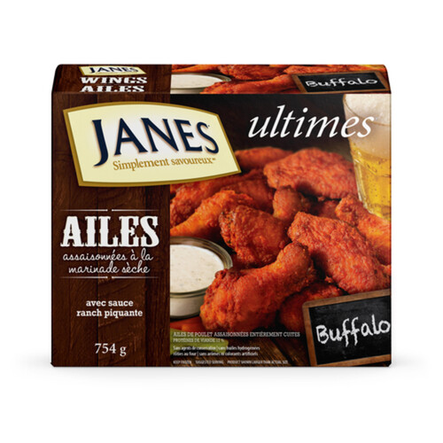 Janes Frozen Fully Cooked Chicken Wings Buffalo 754 g