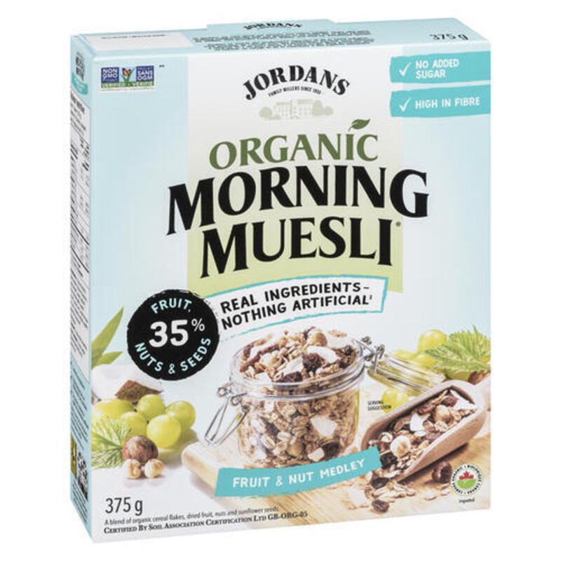 Jordans Morning Muesli Organic Cereal Fruit & Nut Medley 375 g Voilà