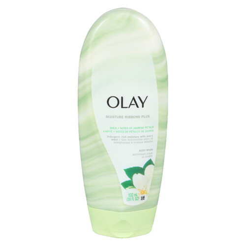 Olay Moisture Ribbons Body Wash Shea & Notes Jasmine Petals 532 ml