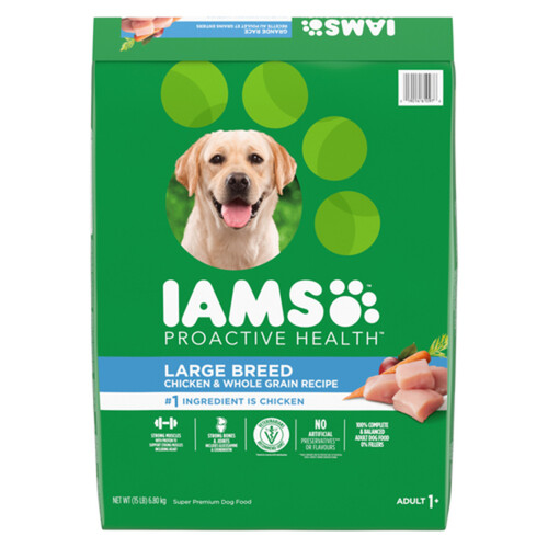 Iams Large Breed Adult Dry Dog Food Chicken & Whole Grains 6.8 kg