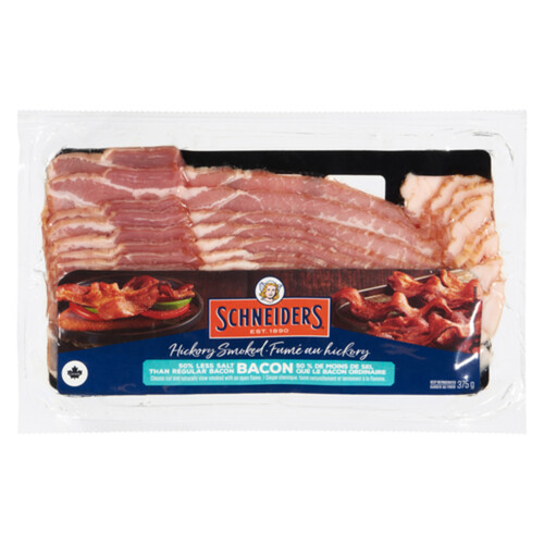 Schneiders 50% Less Salt Bacon Hickory Smoked 375 g