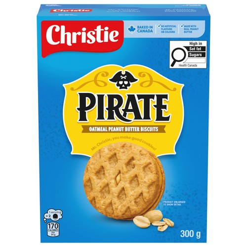 Peek Freans Pirate Cookies Oatmeal Peanut Butter 300 g