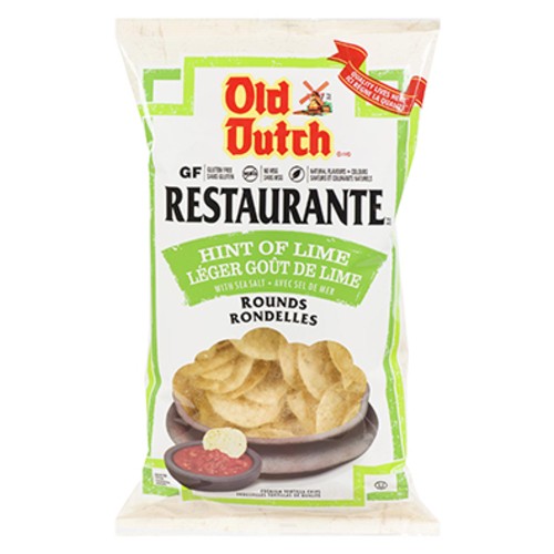 Old Dutch Gluten-Free Restaurante Potato Chips Sea Salt And Lime 275 g