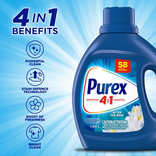 Purex 4 in 1 Concentrated Detergent After the Rain 58 Loads 1.94 L