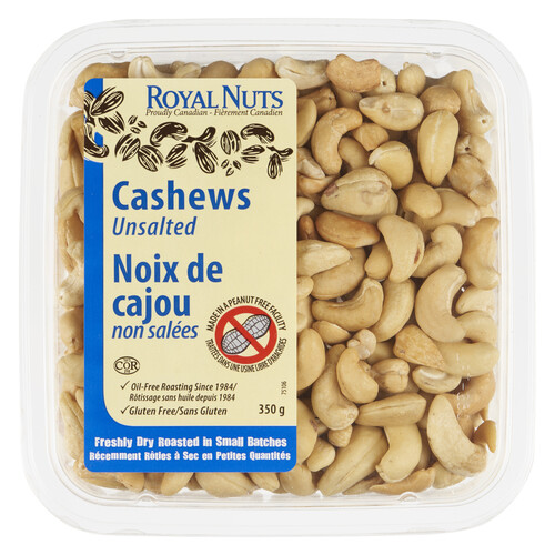 Royal Nuts Gluten-Free Cashews Dry Roasted Unsalted 350 g