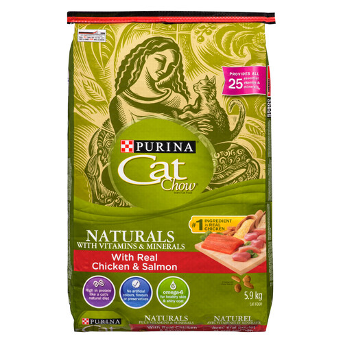 Purina Cat Chow Vitamin & Minerals Chicken & Salmon Cat Food 5.9 kg