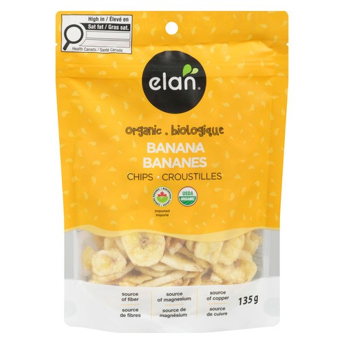 Elan Organic Banana Chips 135 g