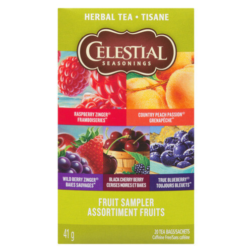 Celestial Seasonings Herbal Tea Fruit Sampler 20 Tea Bags