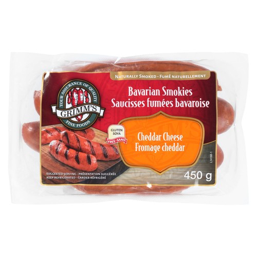 Grimm's Bavarian Smokies Cheddar Cheese 450 g