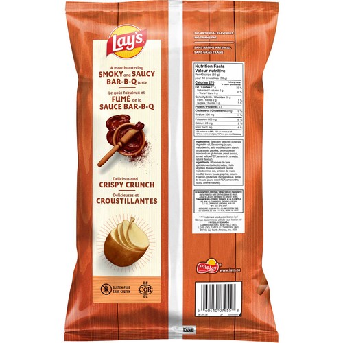 Lay's Potato Chips Old Fashioned Bar-B-Q Flavoured 220 g