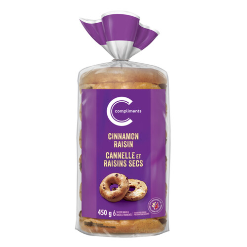 Compliments Bagel Cinnamon Raisin 450 g