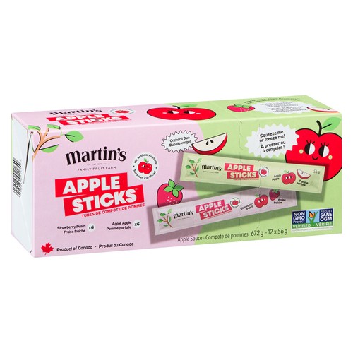 Martin's Apple Sticks Apple Sauce Orchard Duo 12 x 56 g 