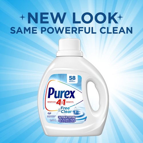 Purex Free & Clear Liquid Laundry Detergent 1.94 L