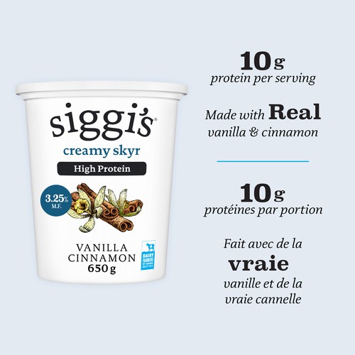 Siggi's Skyr Yogurt 3.25% Vanilla Cinnamon 650 g
