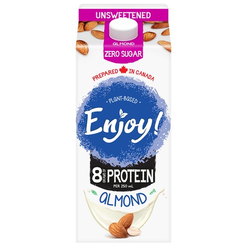 Enjoy! Plant Based Beverage Almond Unsweetened Original 1.75 L