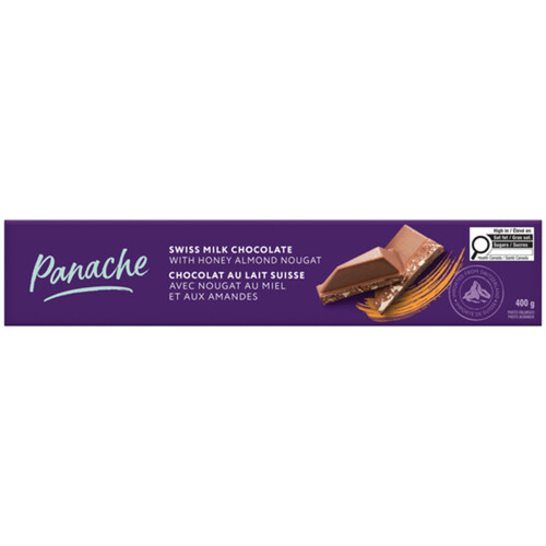 Panache Swiss Milk Chocolate With Honey Almond Nougat 400 g