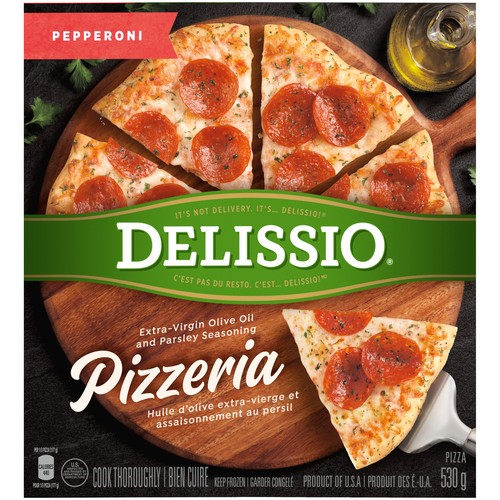 Delissio Frozen Pizza Pizzeria Pepperoni 12 Inch 530 g