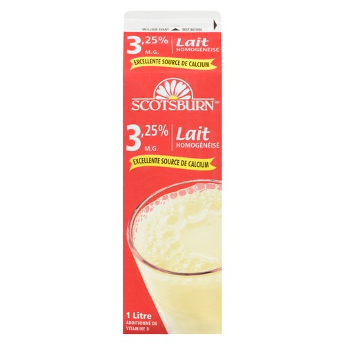 Scotsburn 3.25% Milk Homogenized  1 L