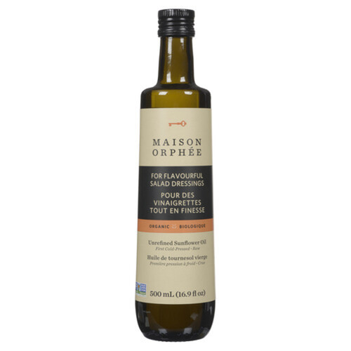 Maison Orphee Organic Keto Sunflower Oil For Salad Dressing 500 ml